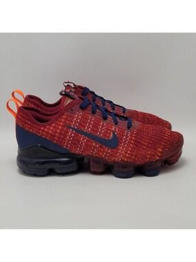 Big Boys Nike Air VaporMax Flyknit 3 Kids Sneakers Shoes Noble Red Blue Size 6Y